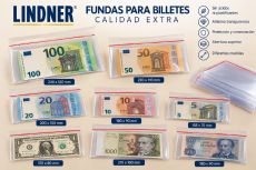 Fundas billetes LINDNER, Calidad Extra. Altísima Transparencia. No estropean los documentos